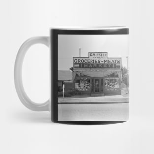 Grocery Store, 1938. Vintage Photo Mug